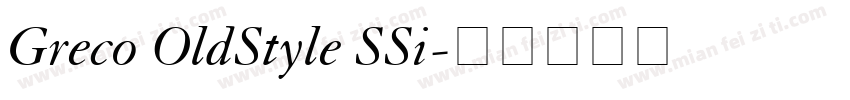 Greco OldStyle SSi字体转换